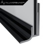 Schwarzes Aluverbund24 Sockelprofil (100cm) für 3mm Alu Verbundplatten.