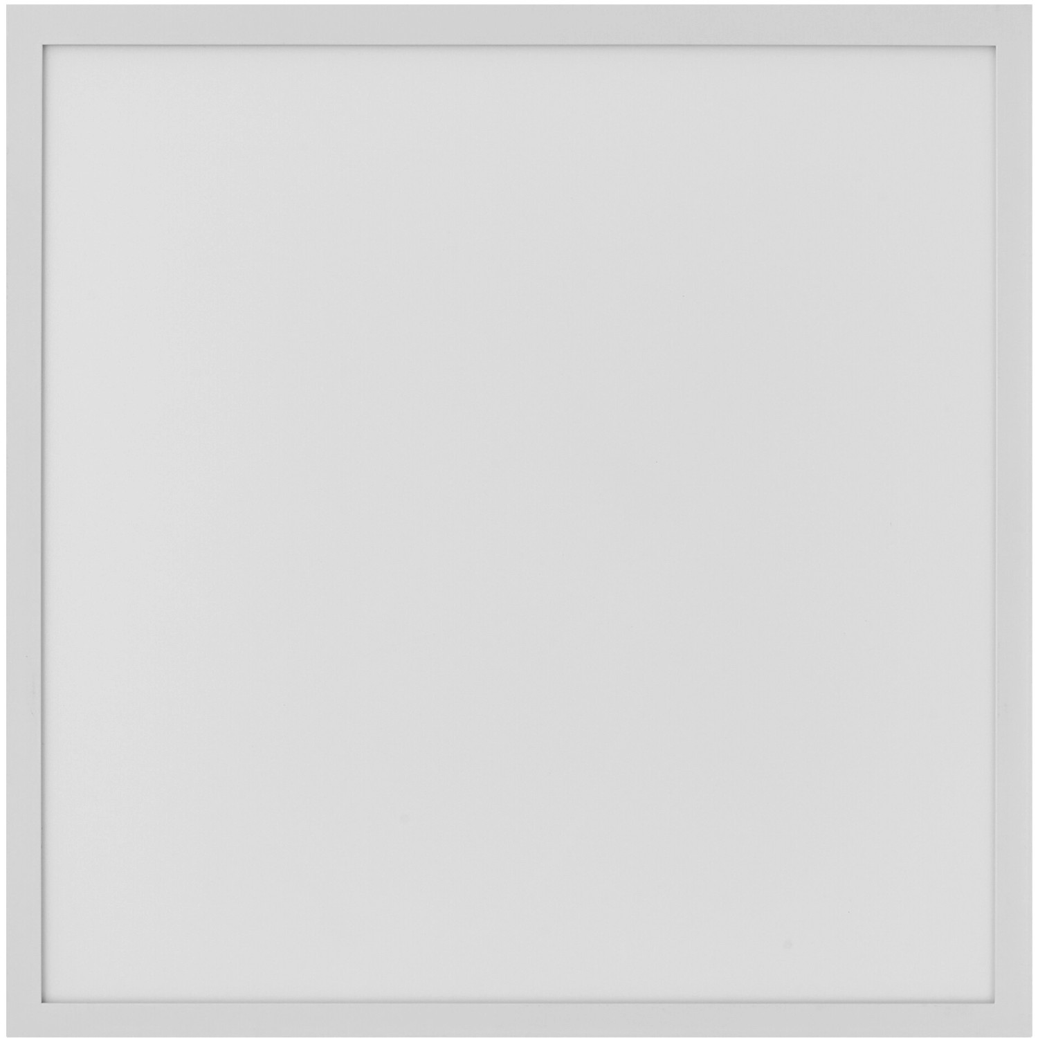 Quadratisches, weißes Ledvance Smart LED-Panel Planon Plus mit Rahmen und Hintergrundbeleuchtung.