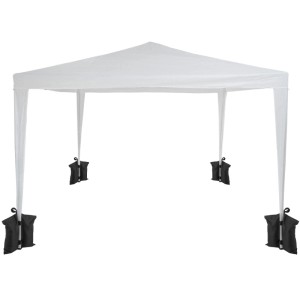 Tectake 4Er Set Pavillon Gewichte Saborra Mit Sand Befüllbar Wasserdicht und Strapazierfähig  36 x 0 50 x 33 cm Schwarz
