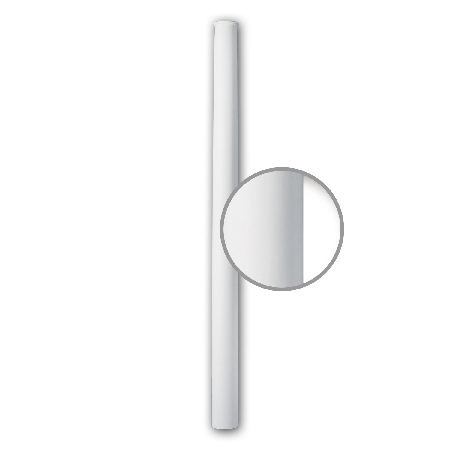 PROFHOME 112061 Vollsäulen Schaft Säule Zierelement Stuckdekor 16,3 cm x 247,6 cm Weiß