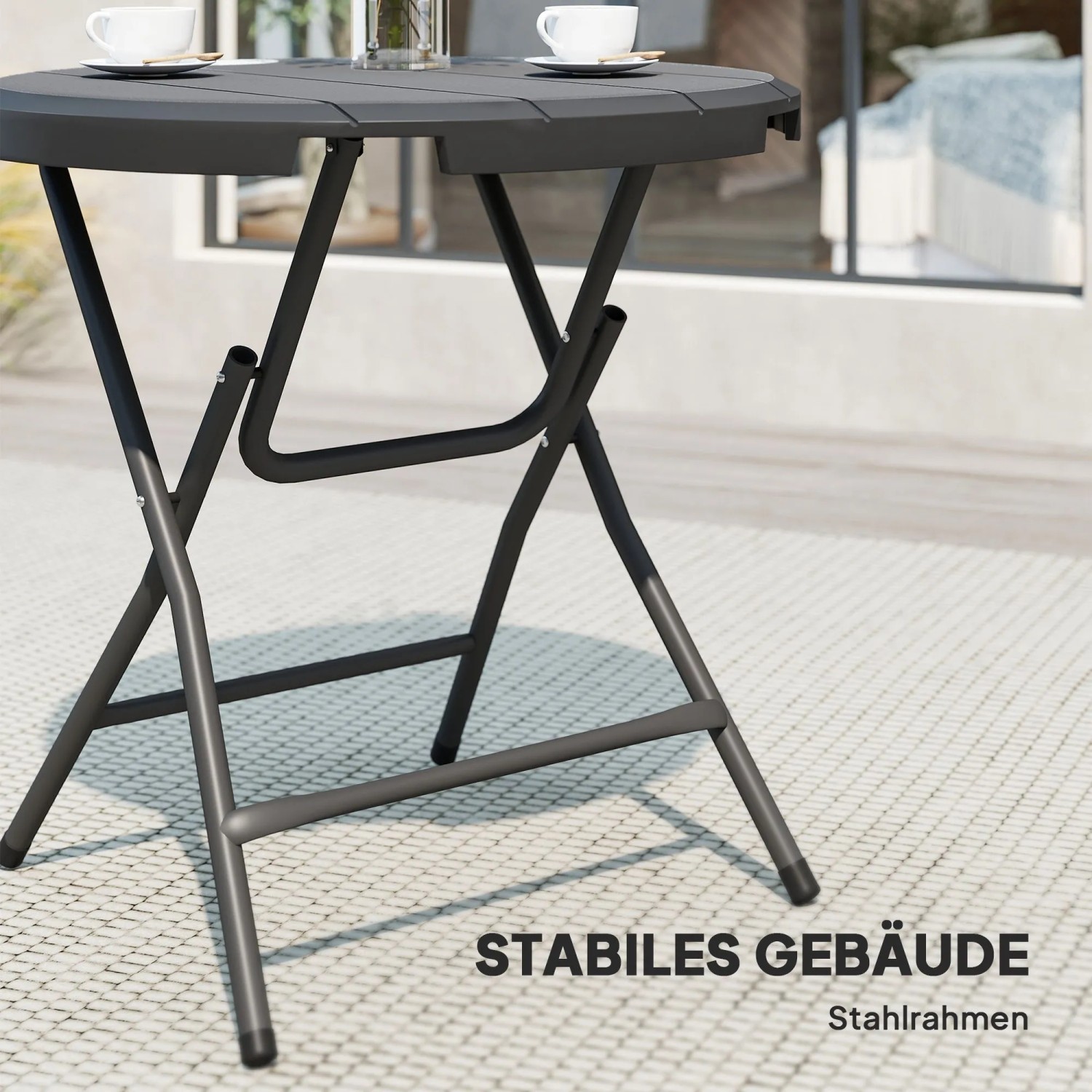 Outsunny Balkontisch klappbar für 4 Personen 80 x 73 cm kaufen bei OBI