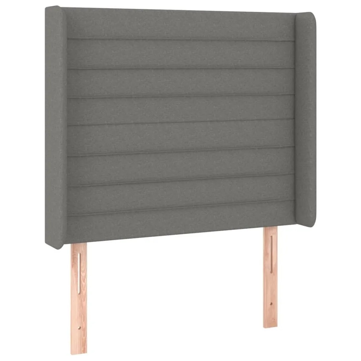 vidaXL Kopfteil mit Ohren Dunkelgrau 93x16x118/128 cm Stoff 3119703