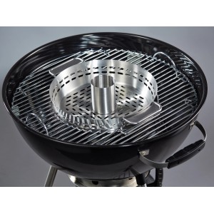 Jamestown Geflügelbräter-Einsatz aus Edelstahl im Grill mit Modular-System.