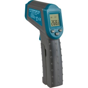 TFA Dostmann Infrarot-Thermometer Ray, türkis-grau, zur berührungslosen Temperaturmessung.