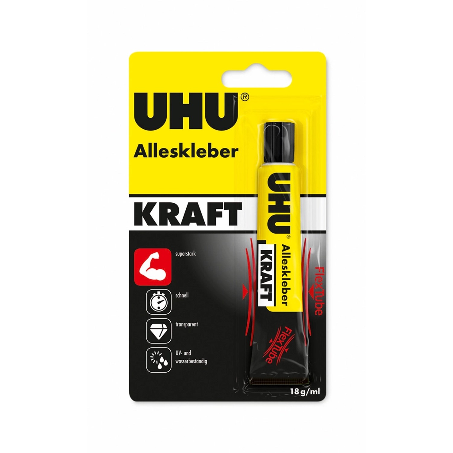 Uhu Alleskleber Kraft Transparent Flex Tube 18 g günstig online kaufen