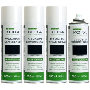 KOKA 4x TV & Monitor Schaumreiniger je 300ml