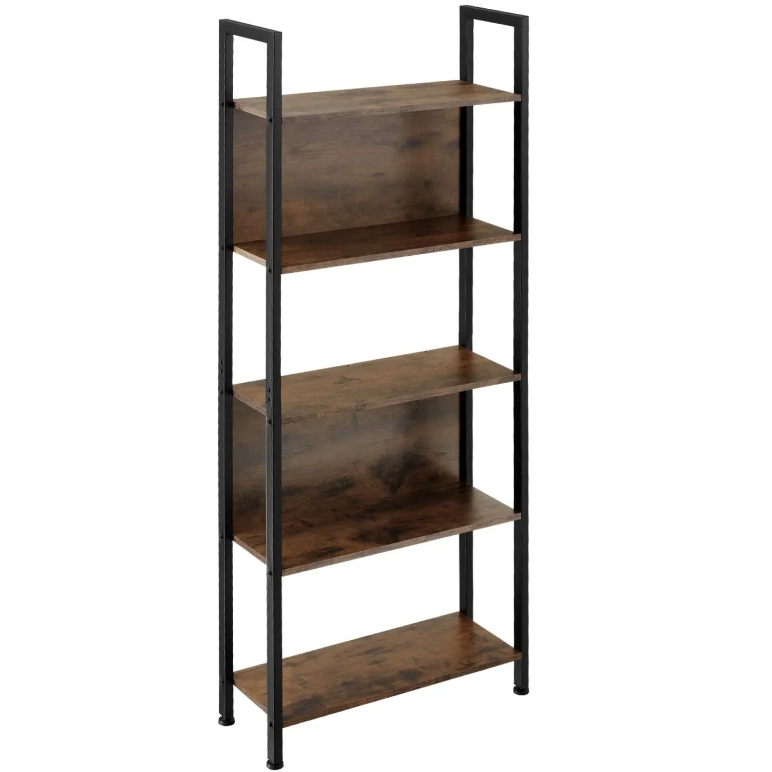 Tectake Regal Westport Industrial Style Holz und Stahl  62 x 24 x 165 50 cm Industrial Holz Dunkel  Rustikal