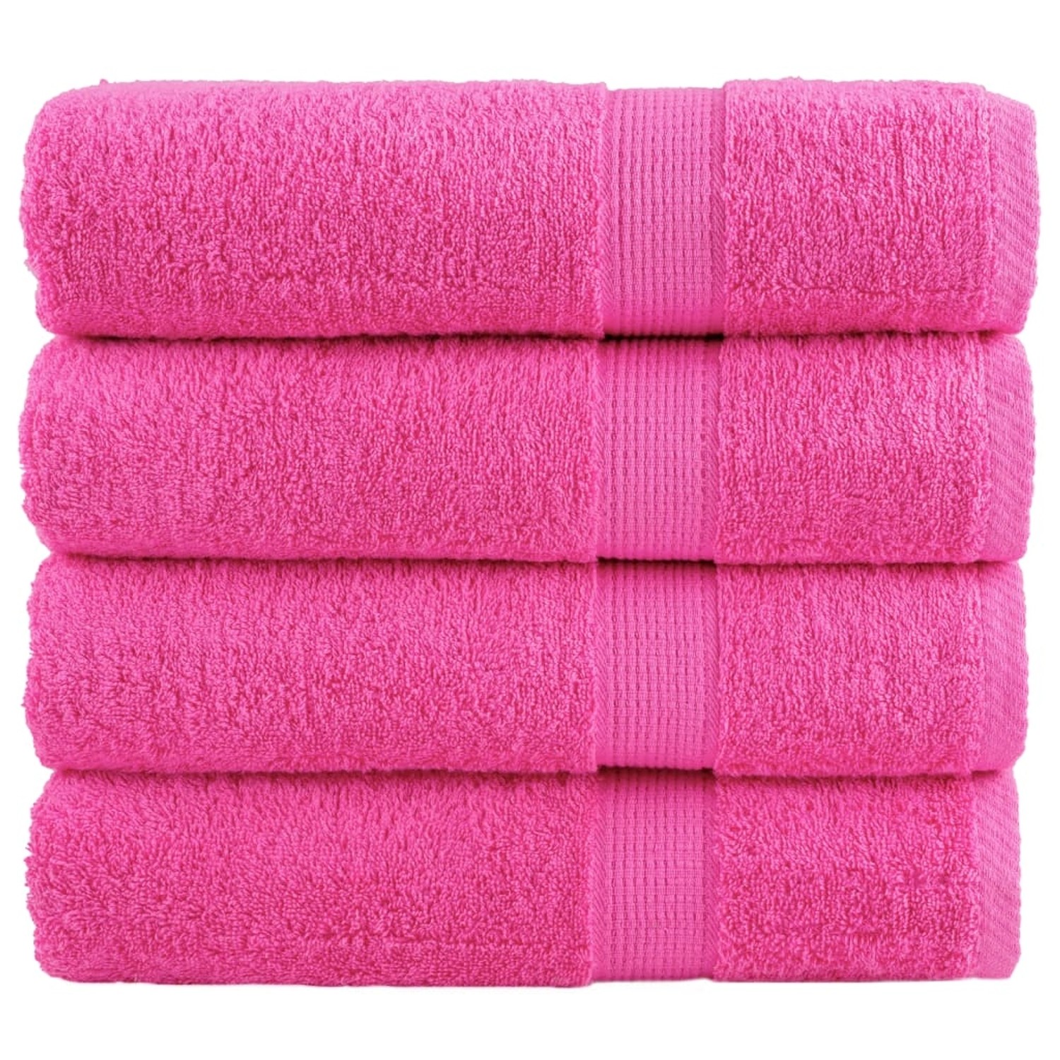 vidaXL Premium-Duschtücher 4 Stk Rosa 70x140cm 600g/m2 100% Baumwolle
