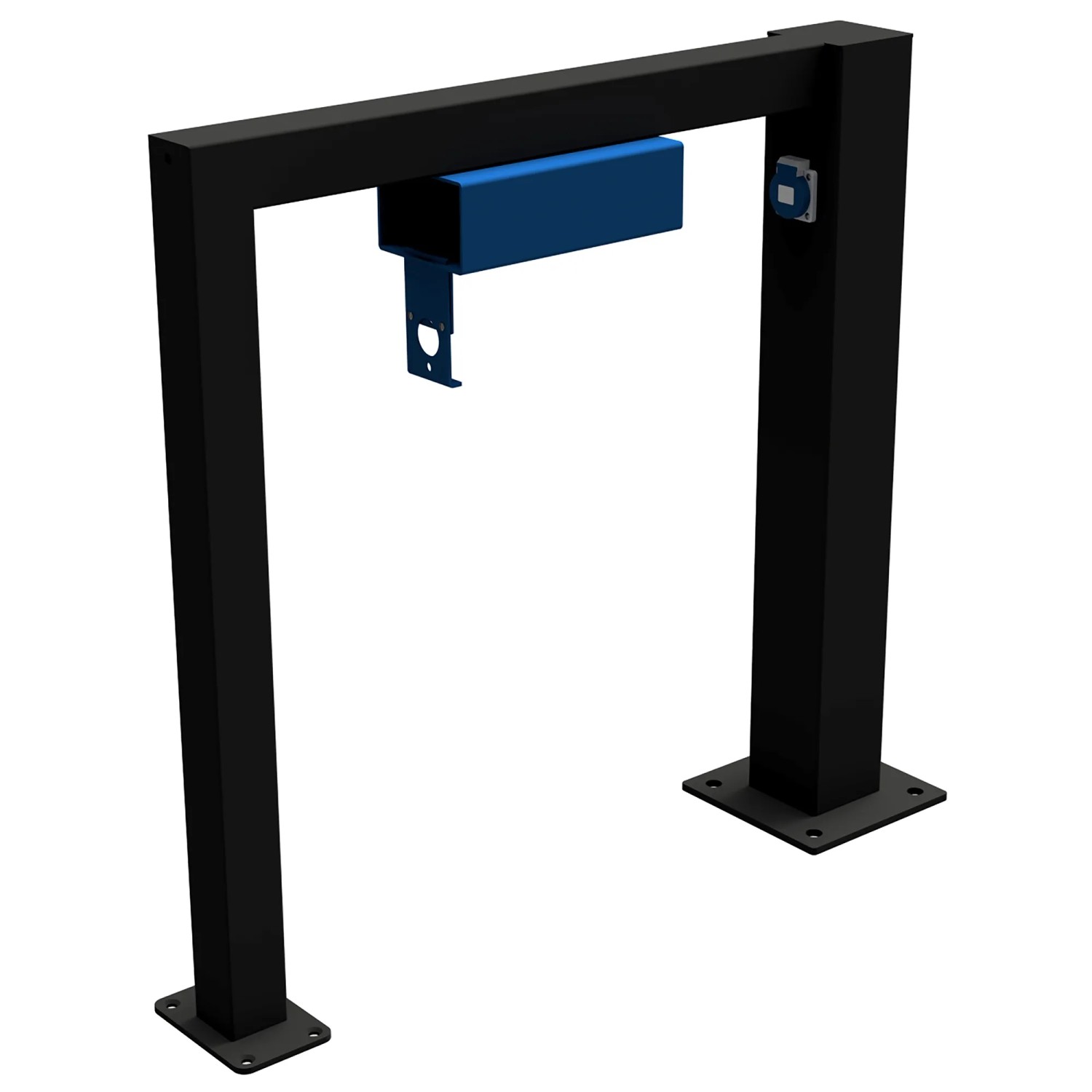 Schake E-Bike Anlehnbügel Einzelbügel Verschließbarer Ladebox Schwarz