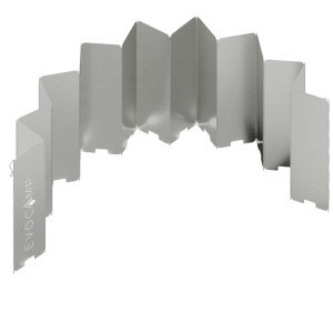 Evocamp Windschutz für Gaskocher, 16 Lamellen, silberfarben, für Camping & Outdoor.