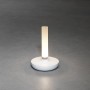 Weiße Konstsmide LED Akku-Vase Biarritz, ø 13,5 cm, Höhe 20,5 cm, für Innen & Außen.