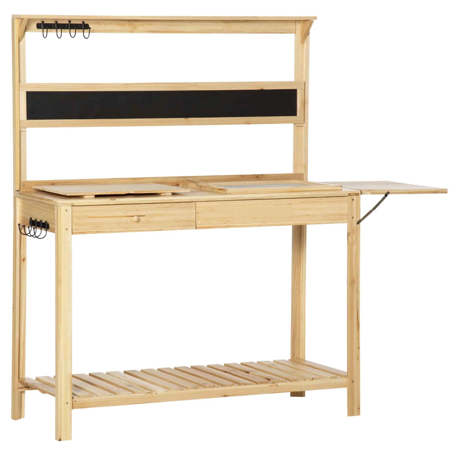 Outsunny Pflanztisch Tannenholz Naturholz 151L x 45,5B x 143H cm günstig online kaufen