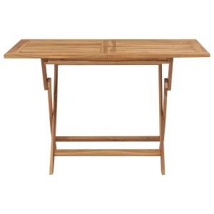 Klappbarer Gartentisch aus massivem Teakholz, rechteckig, mit Lattenplatte. Ideal für Garten und Terrasse.