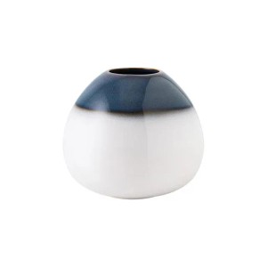 like. by Villeroy & Boch Vase Lave Home Drop Bleu, 12,8 cm, blau-weiße Keramikvase.