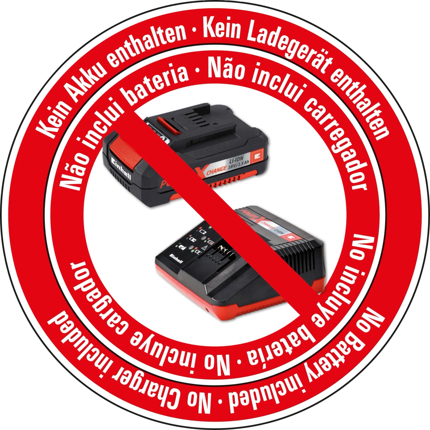 Einhell Power X-Change Akku und Ladegerät nicht enthalten.