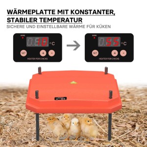 Fudajo Küken-Wärmeplatte 40X40Cm 42W Heizplatte Temperaturregler Kükenaufzucht