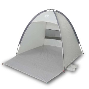 vidaXL Strandzelt 3 Personen Grau Wasserdicht 4009457