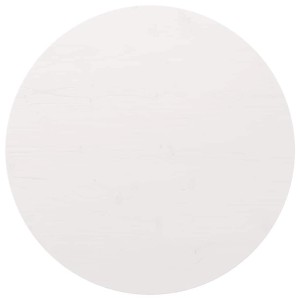 Weiße, runde Tischplatte (Ø90cm) aus Kiefer Massivholz für Ess- oder Couchtische.