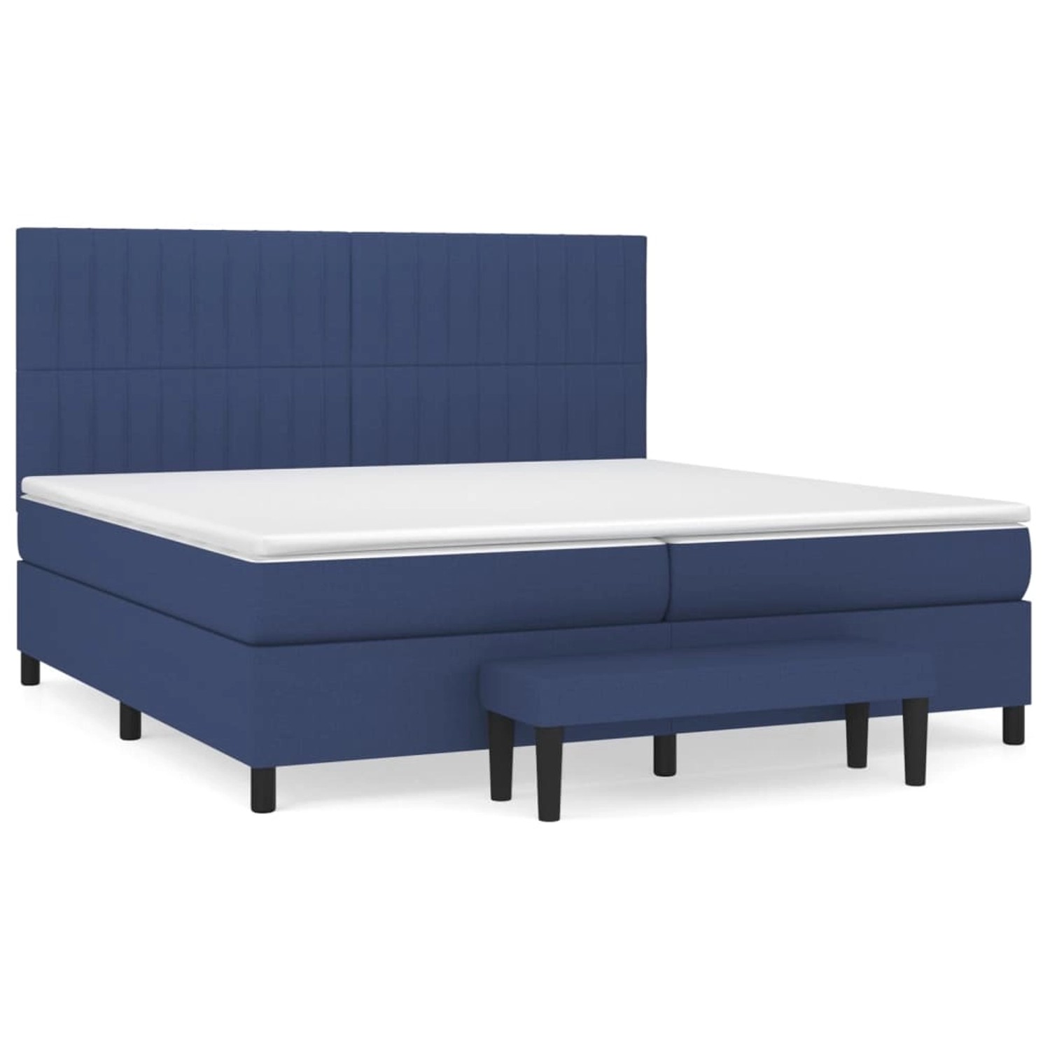 vidaXL Boxspringbett mit Matratze Blau 200x200 cm Stoff1358457 günstig online kaufen