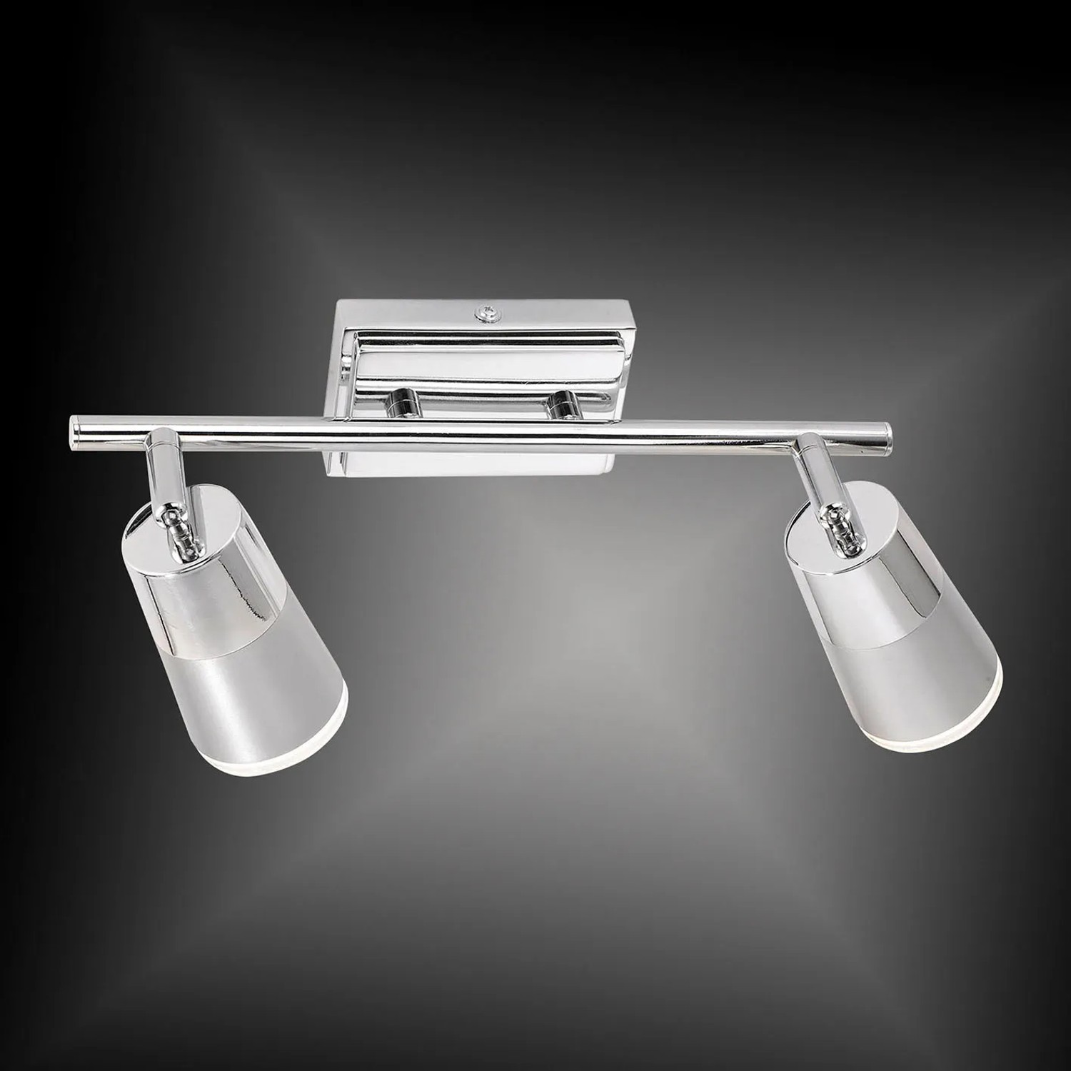 Moderne, 2-flammige LED-Deckenleuchte Dalli in Chrom von Just Light.
