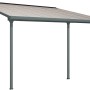 Palram Canopia Terrassenüberdachung Feria in Anthrazit, 3x4.25m, mit Polycarbonat-Dachplatten.