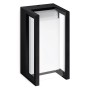 Moderne Philips Pyrona LED Aussenwandleuchte in Schwarz mit warmweissem Licht.