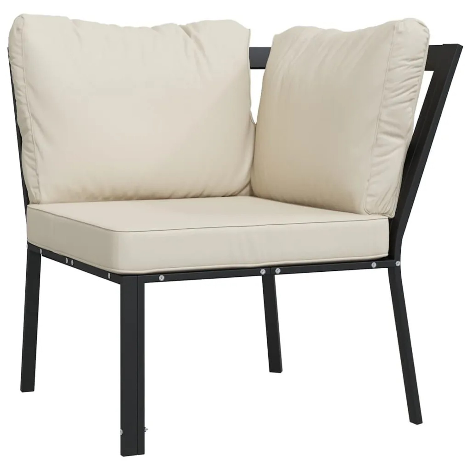 Furnicato Gartenstuhl Mit Sandfarbigen Kissen 76x76x79 Cm Stahl