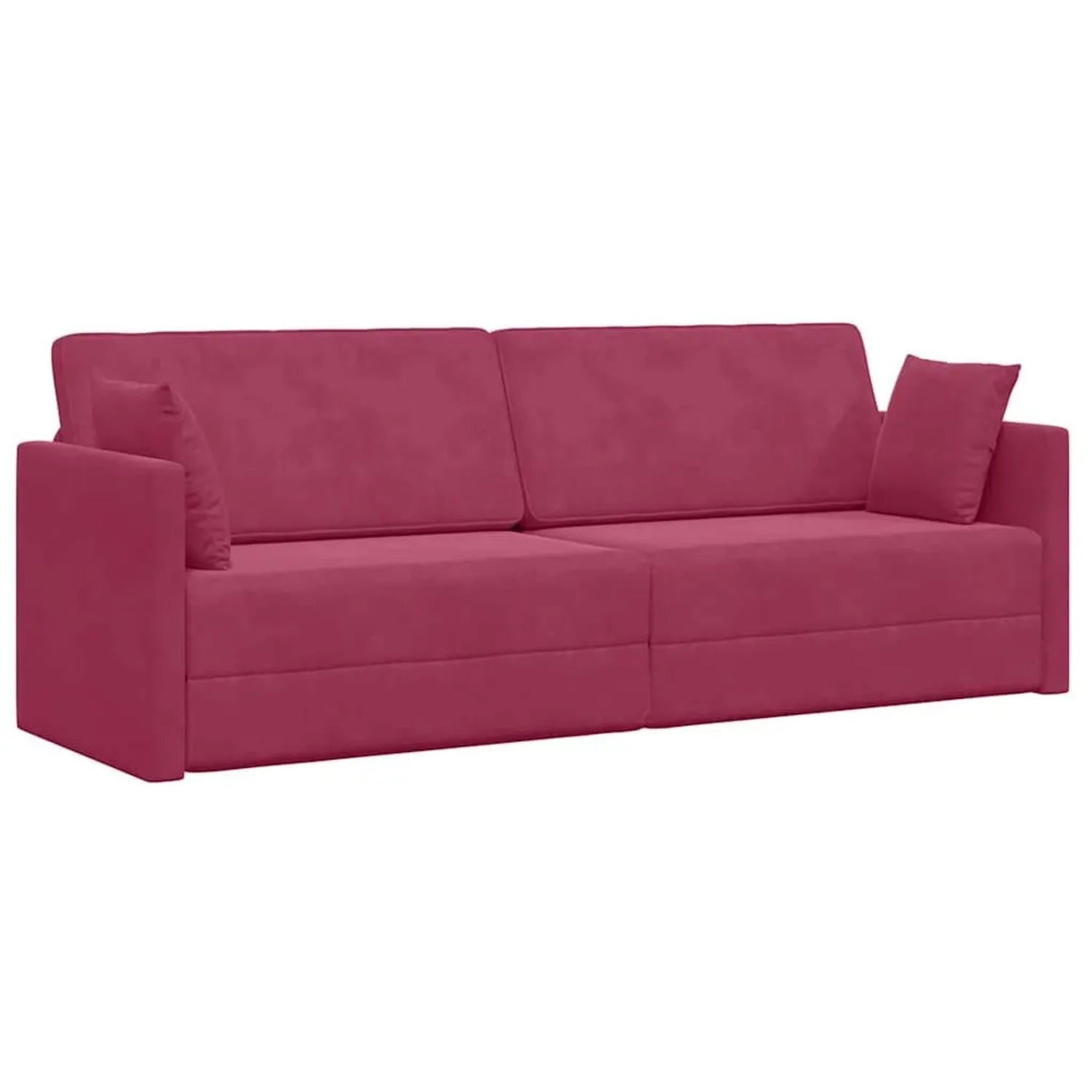vidaXL Boden-Sofa-Bett 200cm Weinrot Samt 4106729