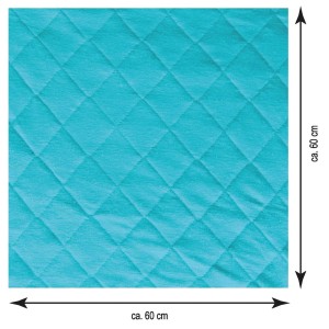 Türkiser Waschmaschinenbezug (60x60 cm) mit Rautensteppung für Frontlader-Trockner und Waschmaschinen.