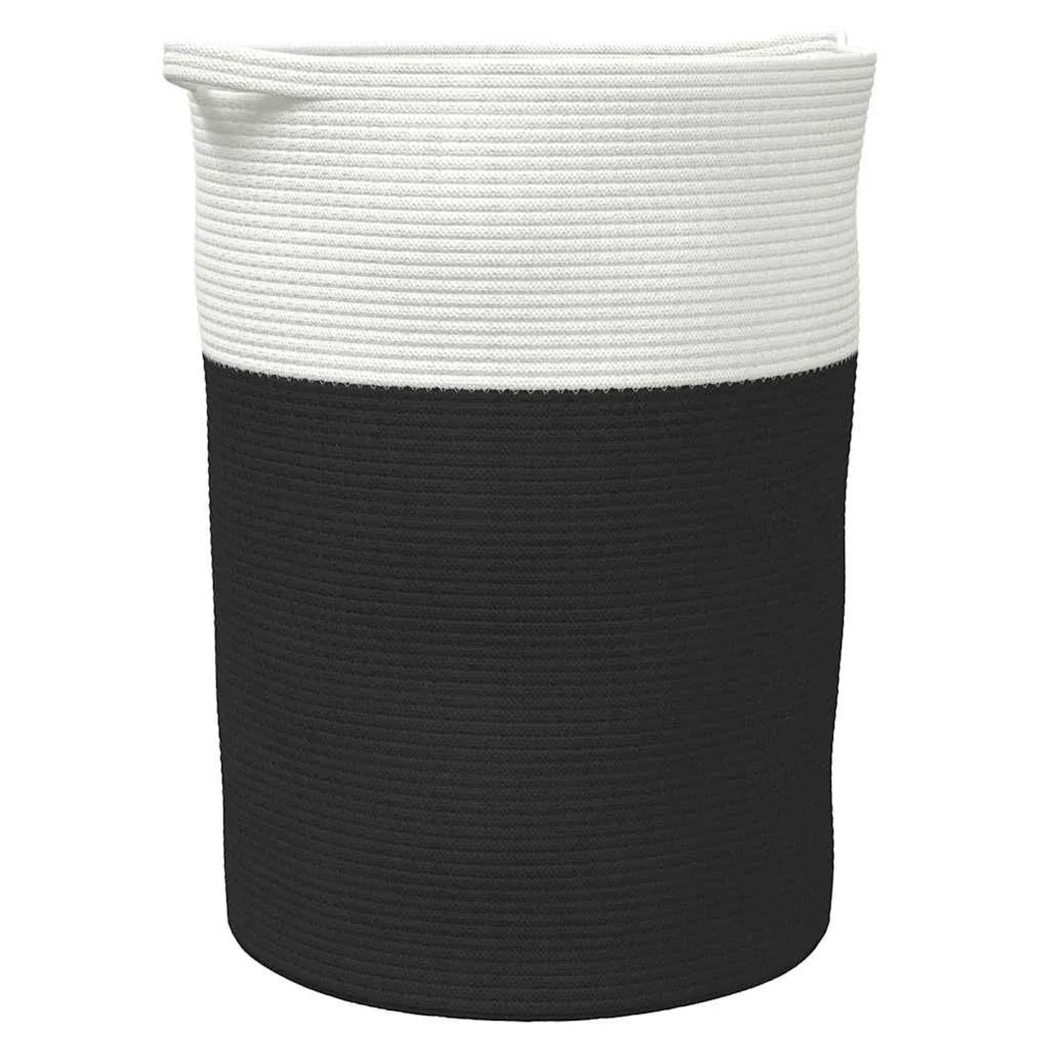vidaXL Aufbewahrungskorb Schwarz und Weiß 49x65 cm Baumwolle 358495