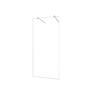 Duschparadies Walk in Glas 107.7 x 200cm Duschabtrennung 10mm Nano Glas Dusche Duschwand Klarglas Mit Stabilisierungsstange x2