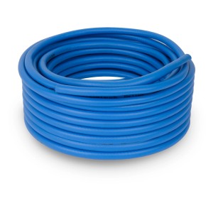 Blauer EBERTH Druckluftschlauch, 10m lang, für Kompressoren und Druckluftwerkzeuge.