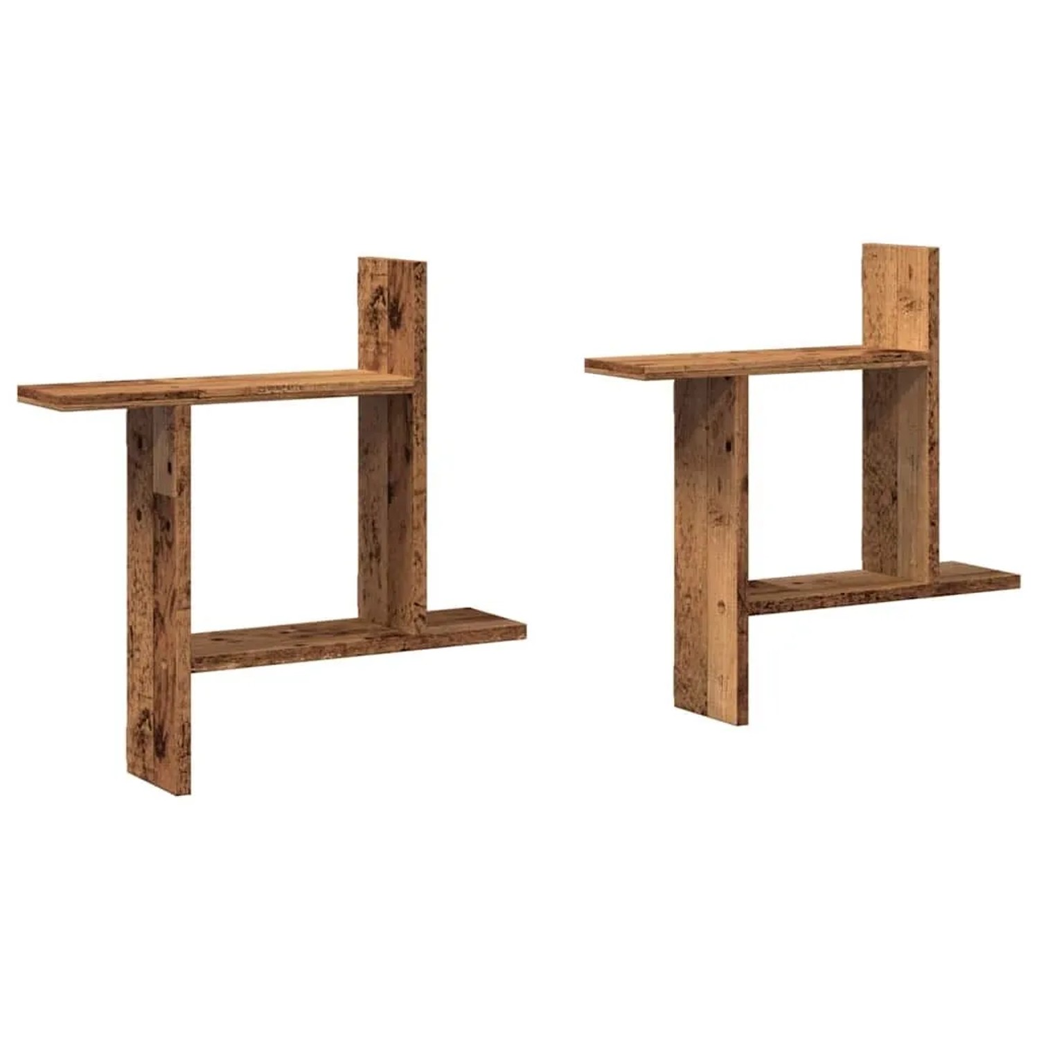 vidaXL Wandregale 2 Stk Altholz-Optik 50x12x50 cm Holzwerkstoff 853261