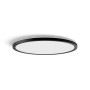 Schwarzes, rundes Philips Hue LED-Panel Tento White Ambiance M, Ø 42,1 cm.