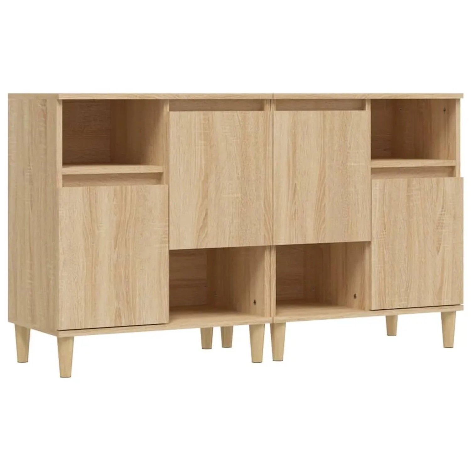 vidaXL Sideboards 2 Stk Sonoma-Eiche 60x35x70 cm Holzwerkstoff 3185722