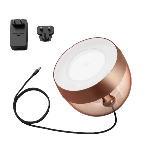Philips Hue Iris Tischleuchte in Kupfer mit Zubehör. Smarte LED Lampe mit Farbwechsel.