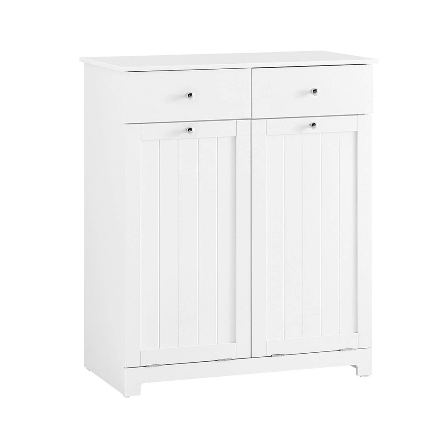 SoBuy Badschrank mit 2 Wäschesäcken Wäscheschrank Wäschesammler Weiß 78x90x günstig online kaufen