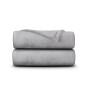 Bestlivings Kuscheldecke Cashmere Touch, 150x200 cm, silber, gestapelt. Weiche Wohndecke für Sofa oder Bett.