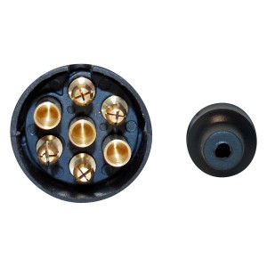 7-poliger Stecker aus Kunststoff für PKW-Anhänger, Zubehör für Autoanhänger.