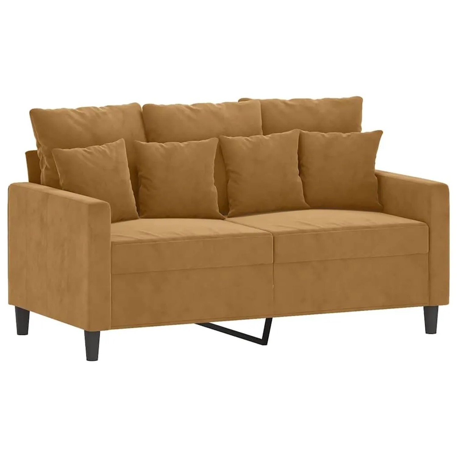 vidaXL 2-Sitzer-Sofa Braun 120 cm Samt 359300 günstig online kaufen