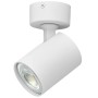Weiße, schwenkbare Oktaplex Bora Deckenleuchte aus Aluminium mit GU10 Leuchtmittel für Lampen & Leuchten.