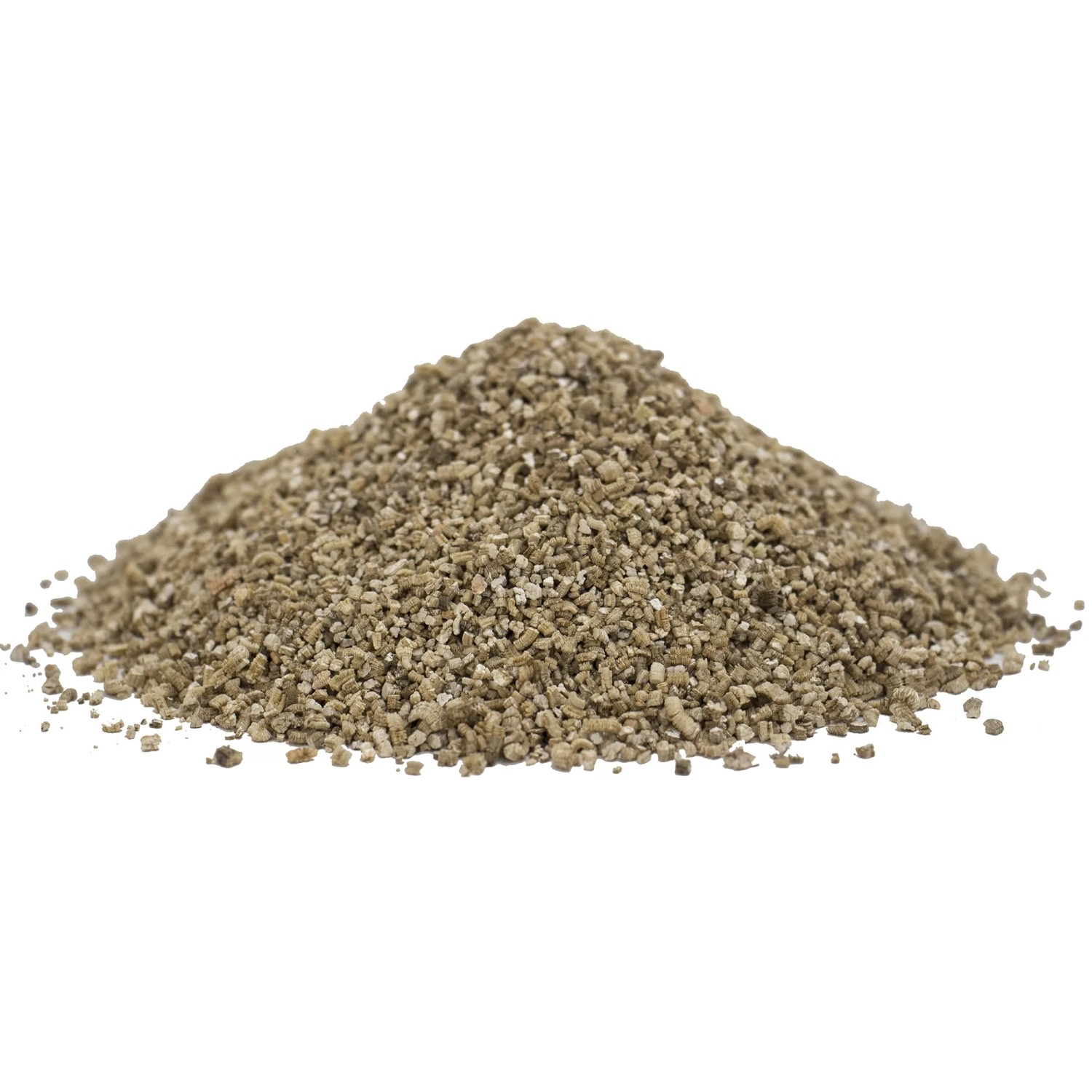 Haufen Floragard Vermiculite, ein Zuschlagstoff zur Verbesserung der Bodenqualität, 100 Liter.