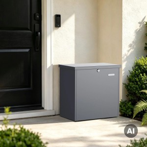 Wiltec Paketkasten Standbriefkasten Grau 51X32X50Cm Paketbox Zuhause Päckchen