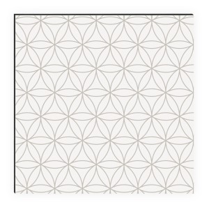 MySpotti Küchenrückwand 100x60 cm, Creme-Grau, mit Blumenmuster für die Küche.