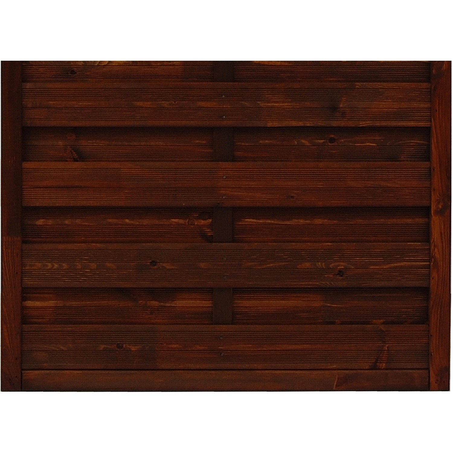 Sichtschutzzaun-Element Country, braun lasiert, 180x90 cm. Holzstruktur mit Rahmen.