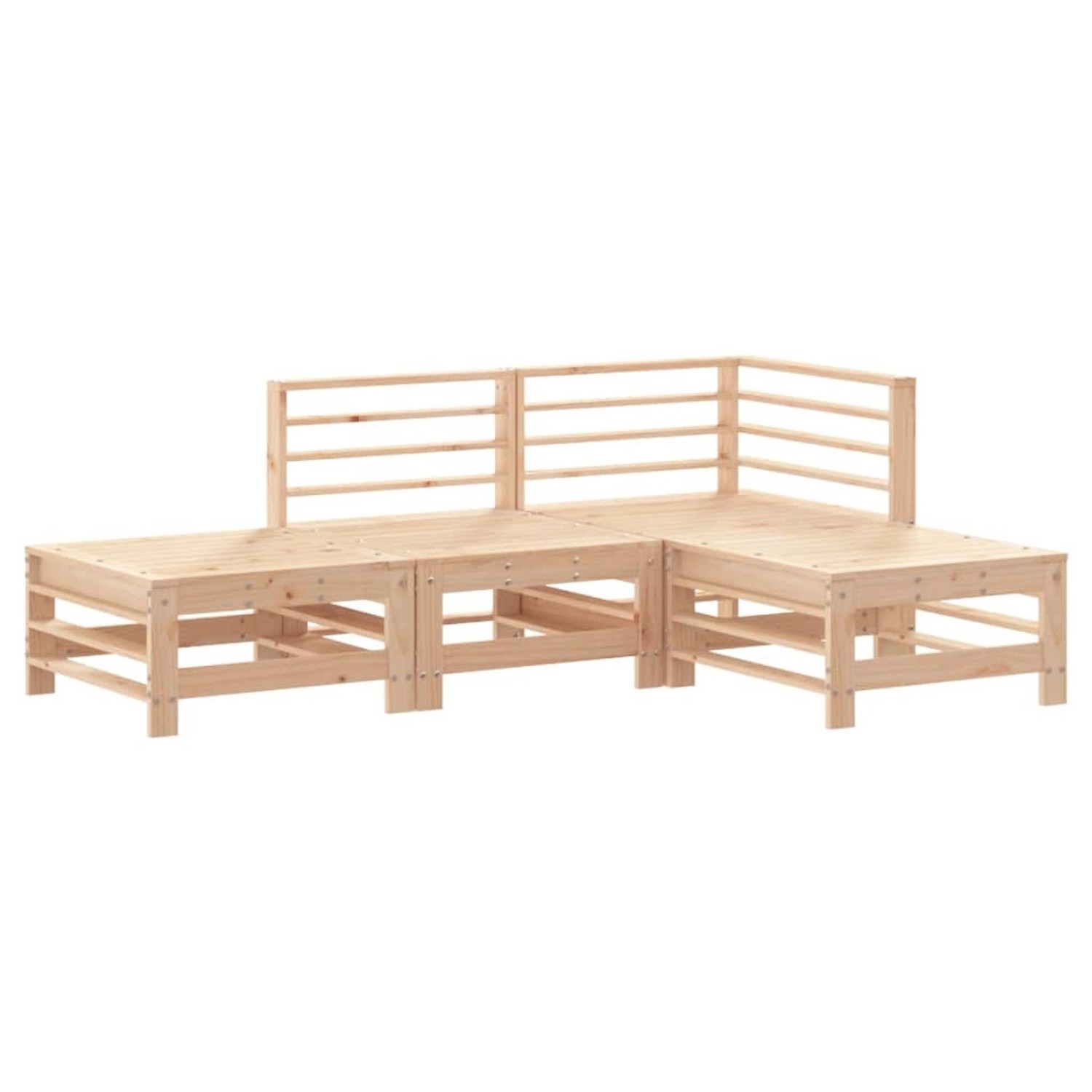 vidaXL 4-Tlg Garten-Lounge-Set Massivholz Kiefer 3186501 günstig online kaufen