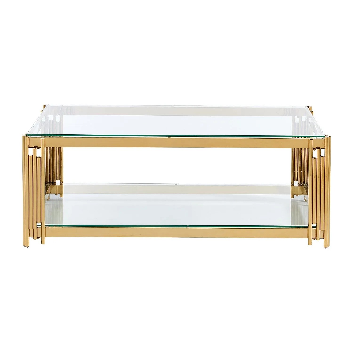 Vente-unique Couchtisch Nomelano Goldfarben 123.5 cm