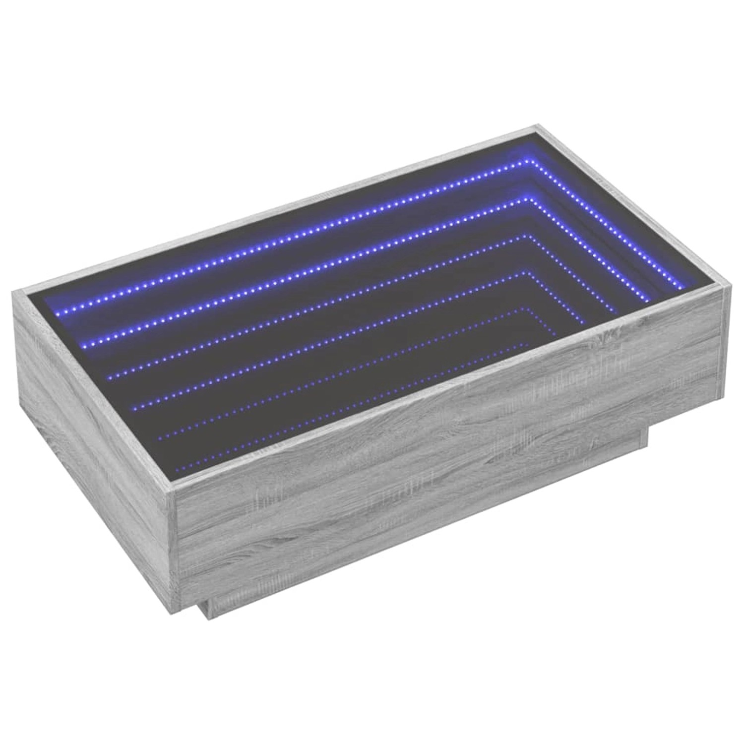 vidaXL LED-Couchtisch Grau Sonoma 90x50x30 cm Holzwerkstoff 847523 günstig online kaufen