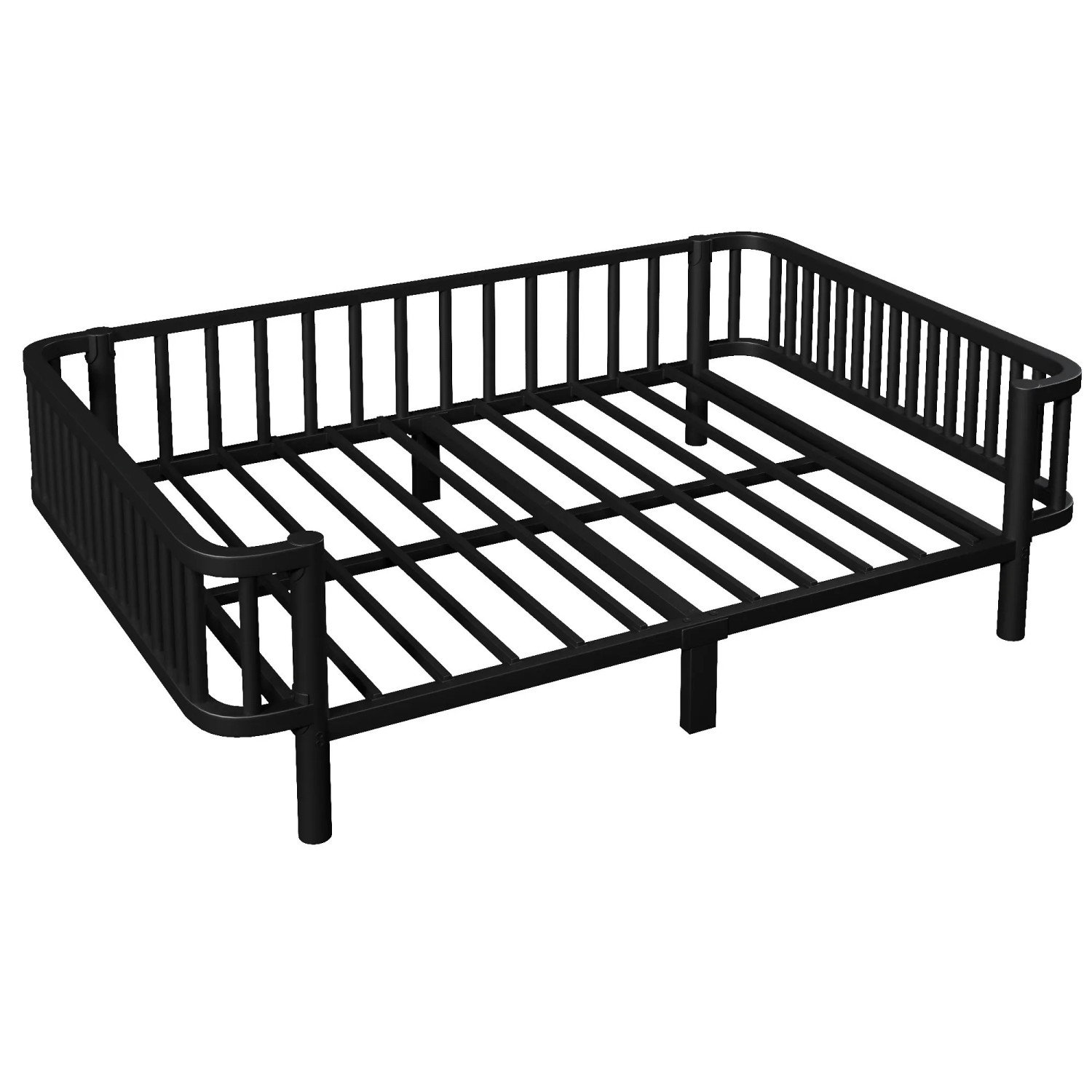 Merax Metall Tagesbett 140x200 cm Mit Stahl Lattenrost Schwarz