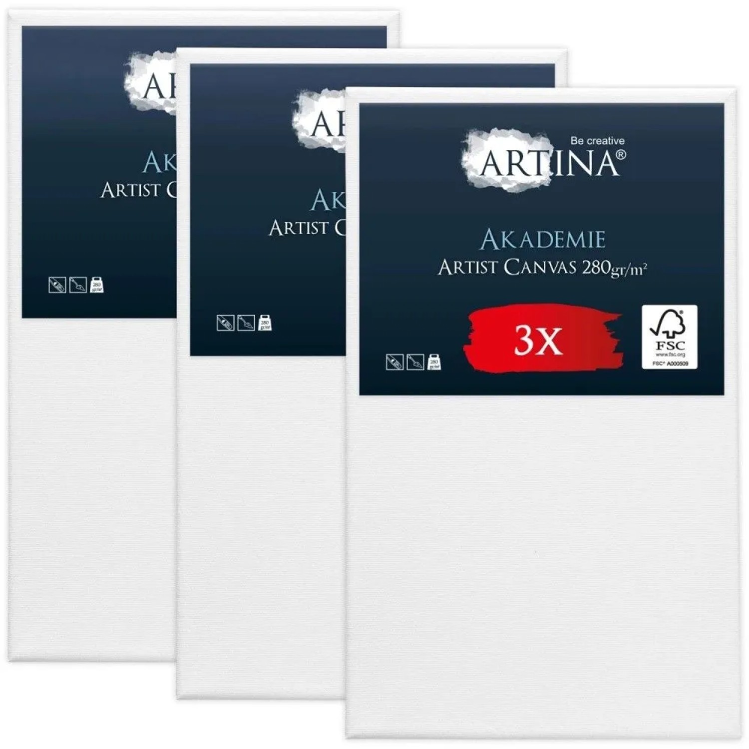 Artina Akademie Keilrahmen 90x150cm FSC 3tlg